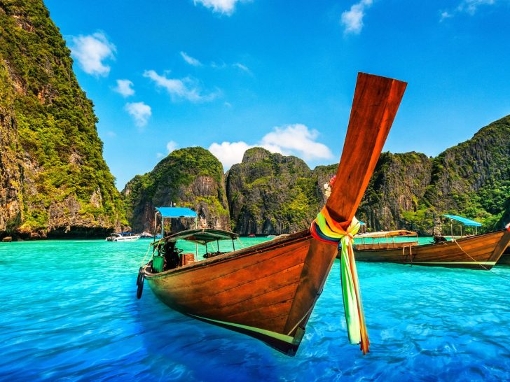 long-tail long boats in Thailand