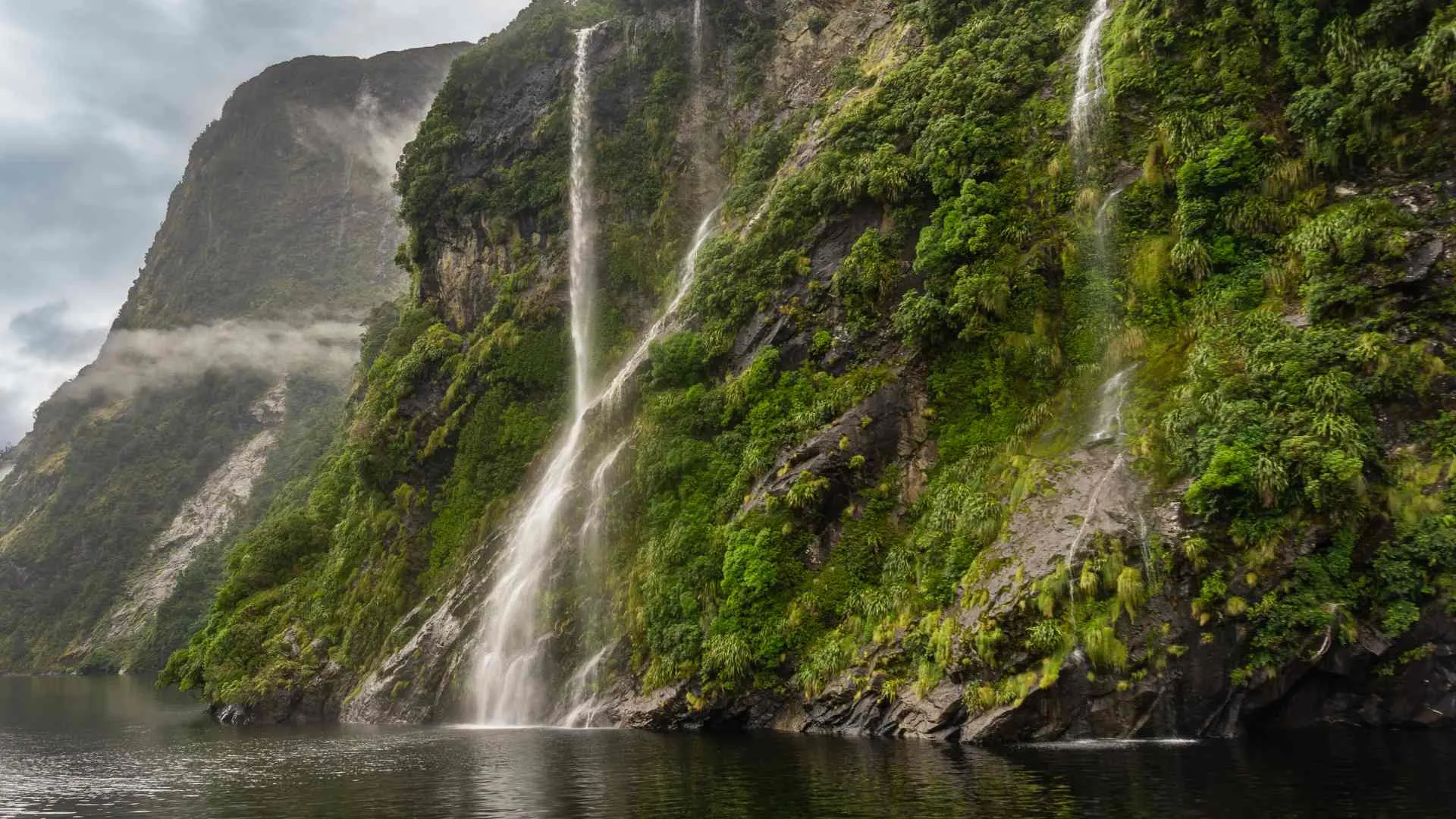 waterfalls in Doubtful Sound