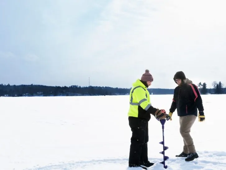 Devils Lake ice fishing