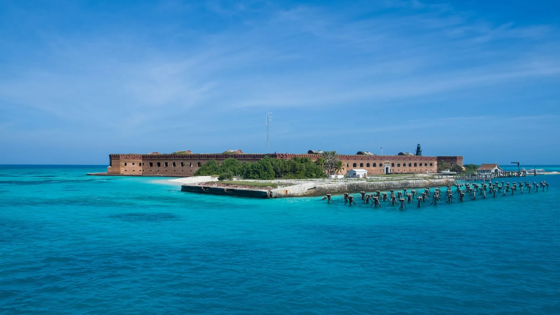 zoomed out shot of Dry Tortugas