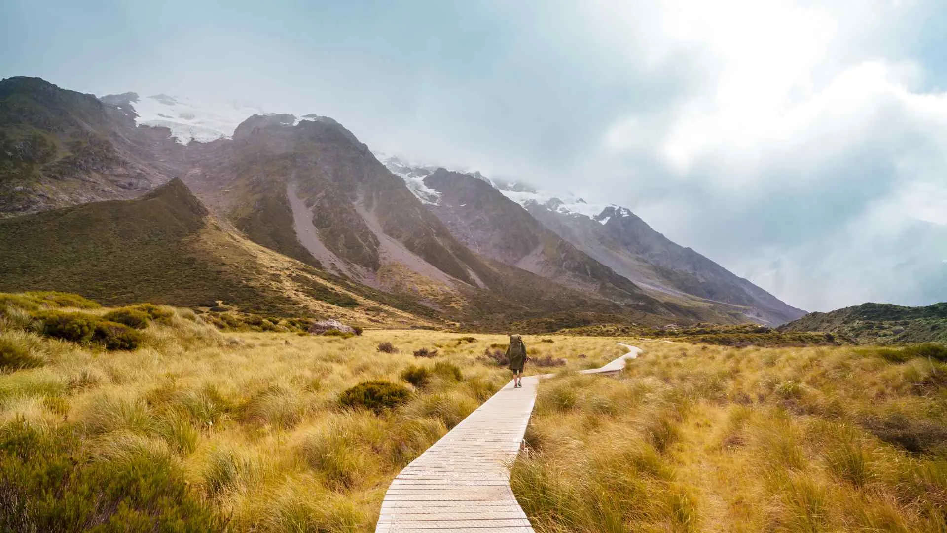 path to New Zealand mountains