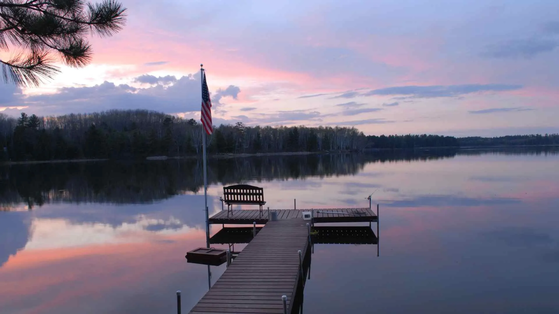 Wisconsin lake sunset