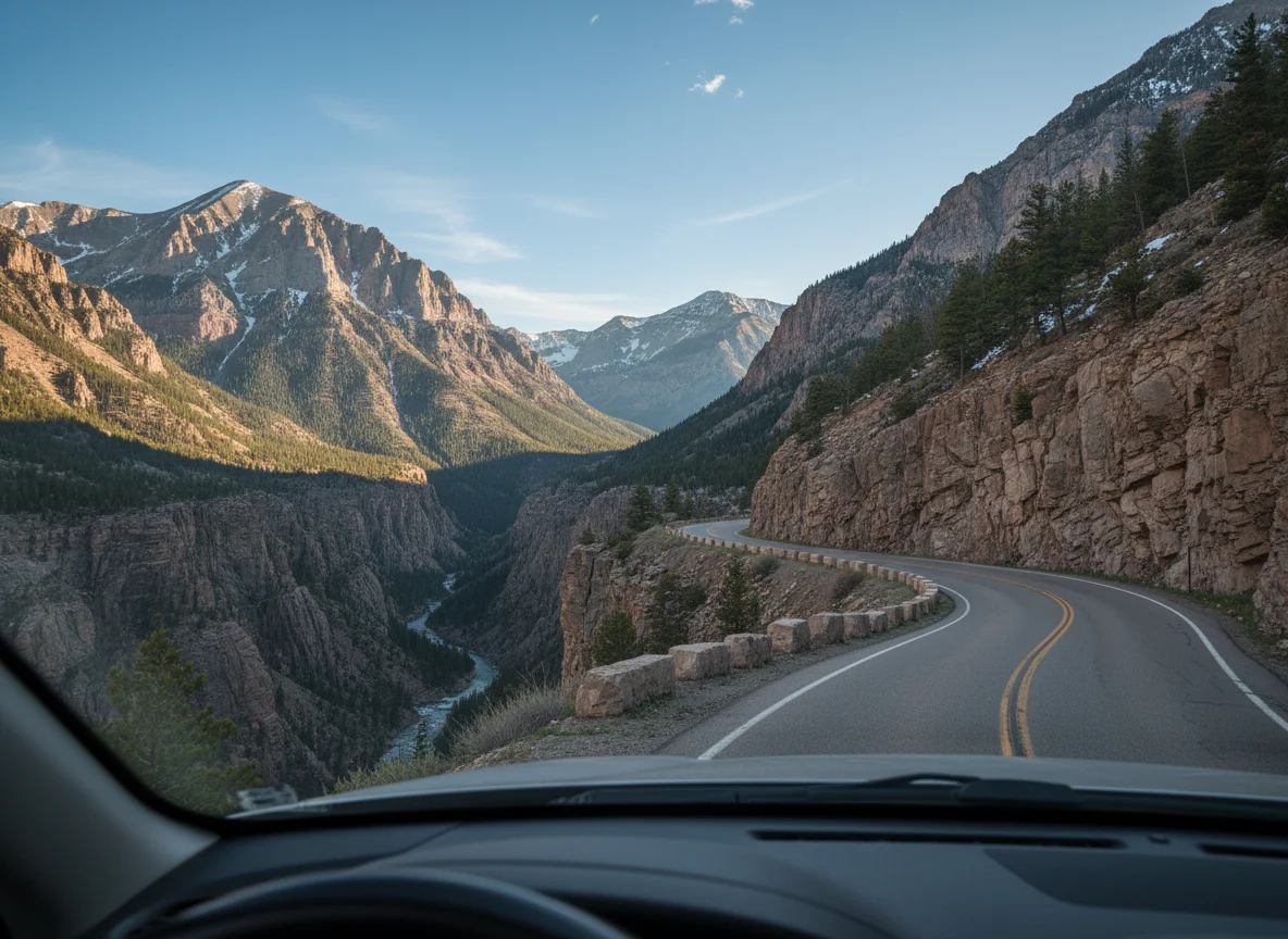 Million Dollar Highway winding through the San Juan Mountains