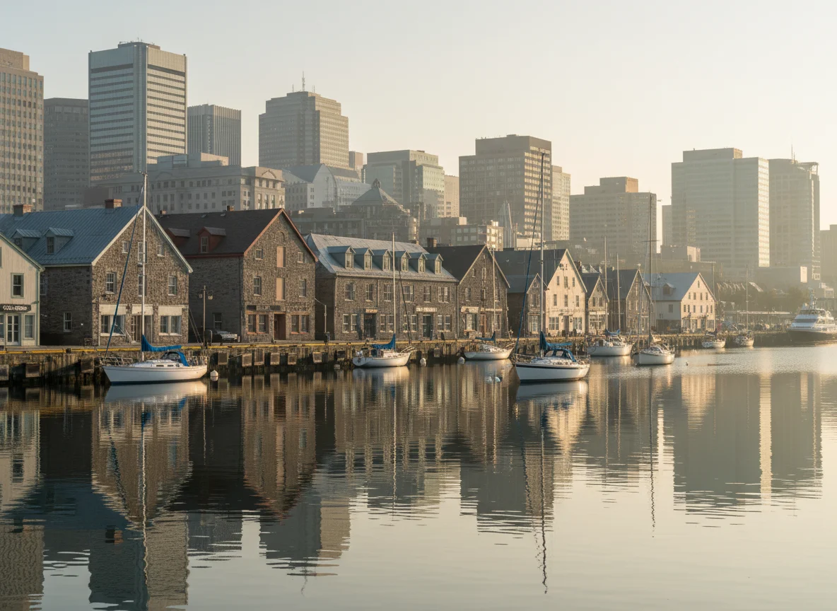 Halifax Nova Scotia harbor and waterfront buildings