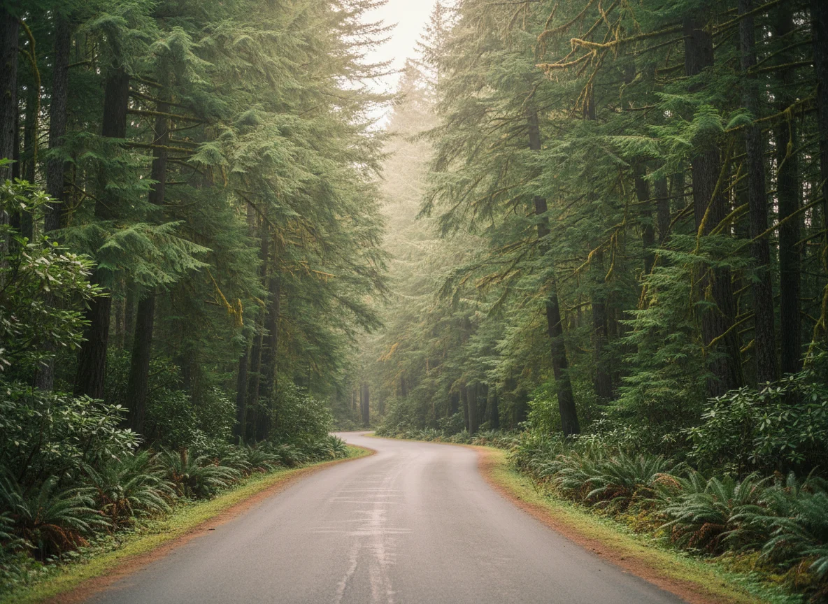 Forest road through the southern Olympic Peninsula