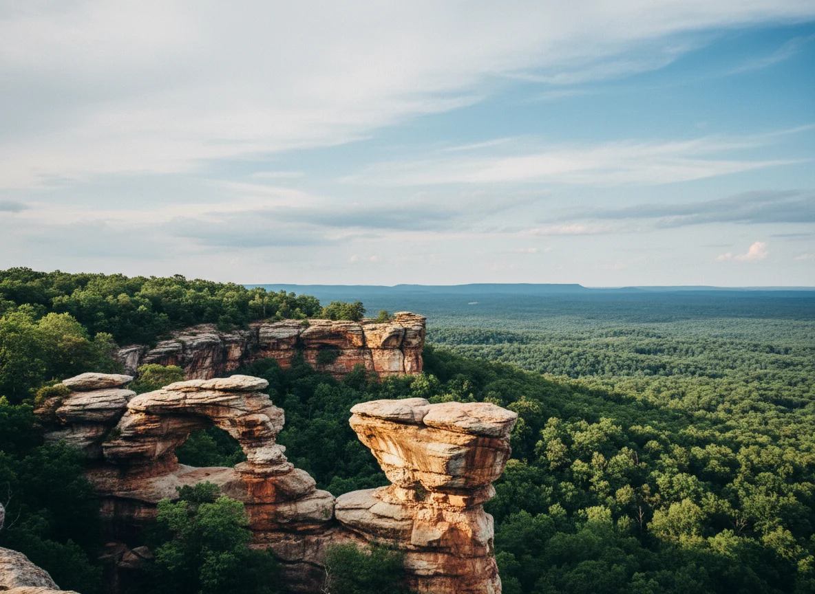 Garden of the Gods overlook above Shawnee National Forest