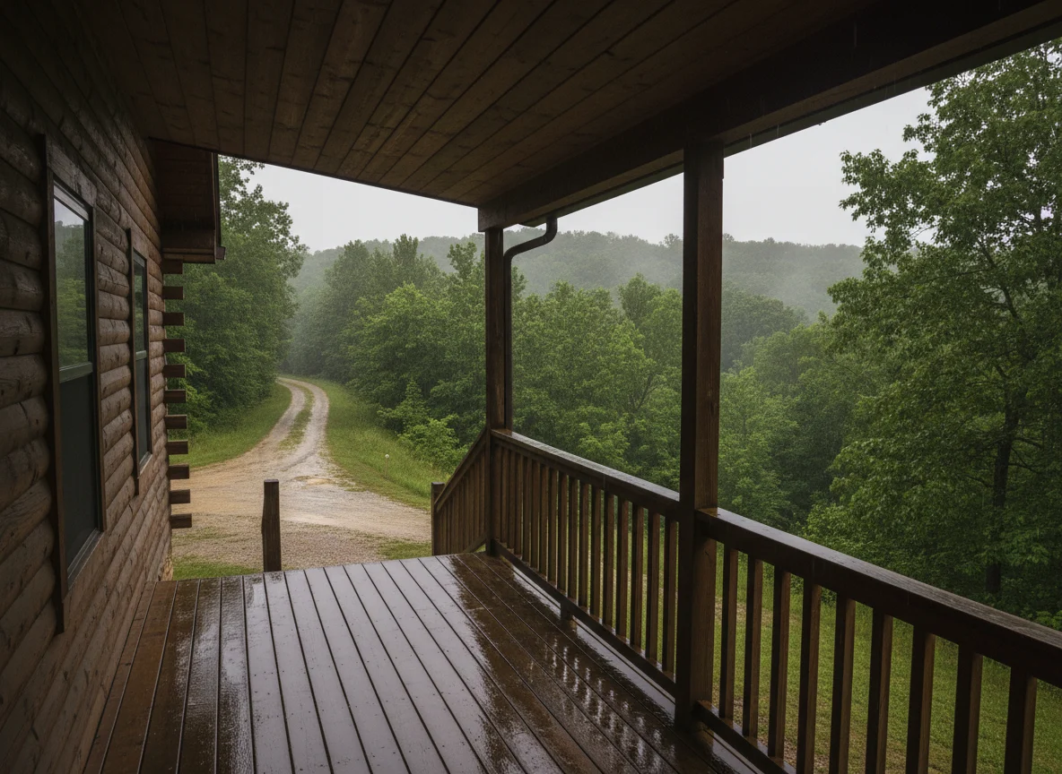 Rustic cabin in the wooded hills of southern Illinois