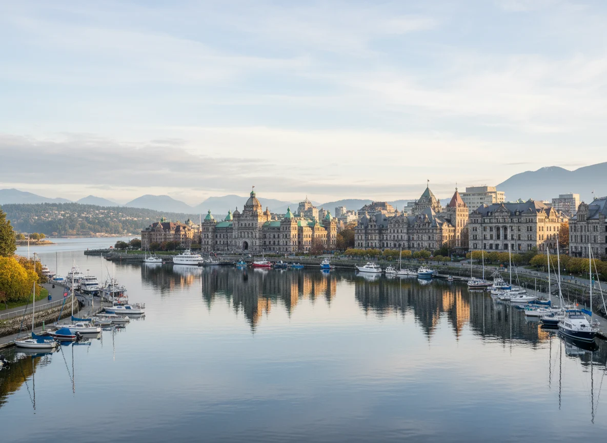Victoria Inner Harbour with historic waterfront buildings