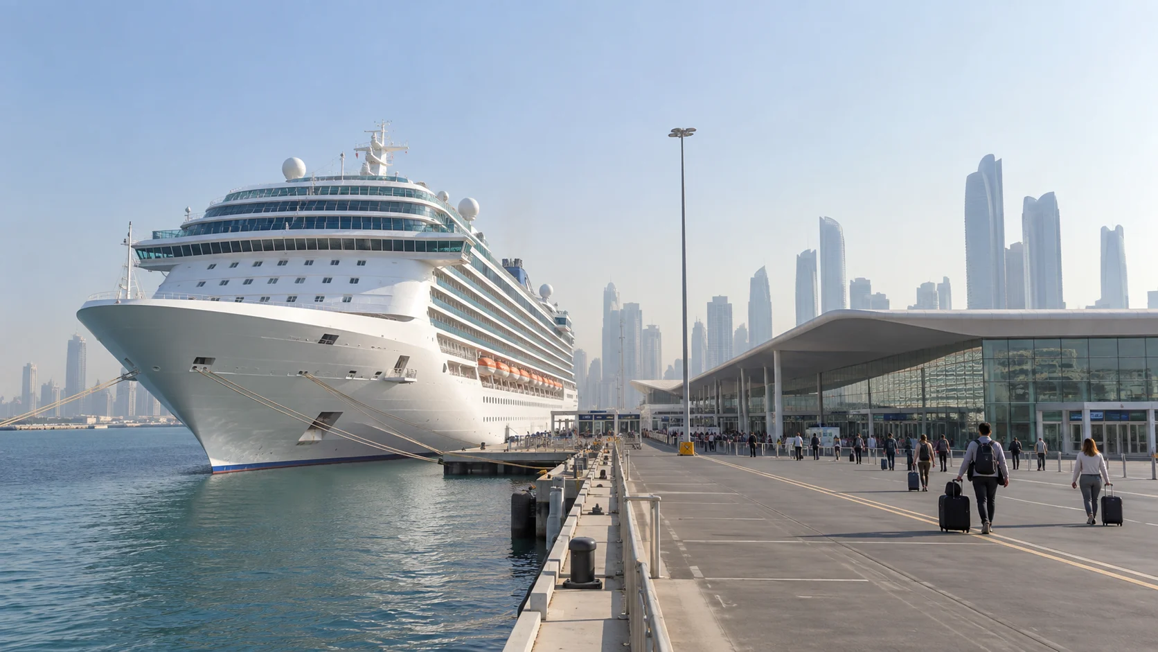 Cruise ship at Abu Dhabi's Zayed Port terminal
