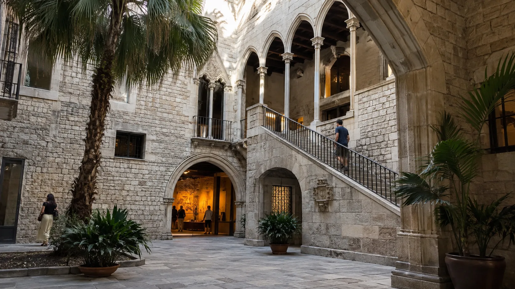 Medieval courtyard at the Picasso Museum in El Born.