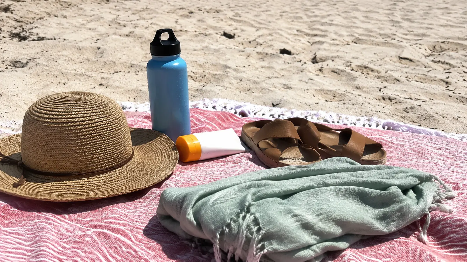 Beach access details at a clothing-optional beach destination