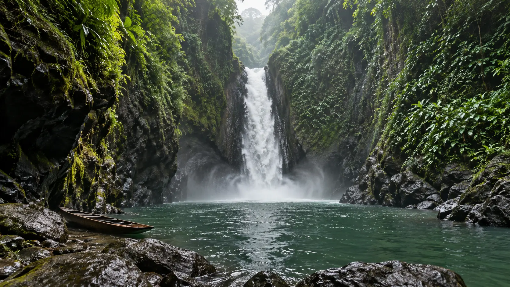 Cavinti, or Pagsanjan, Falls at the end of a steep jungle gorge in Laguna.