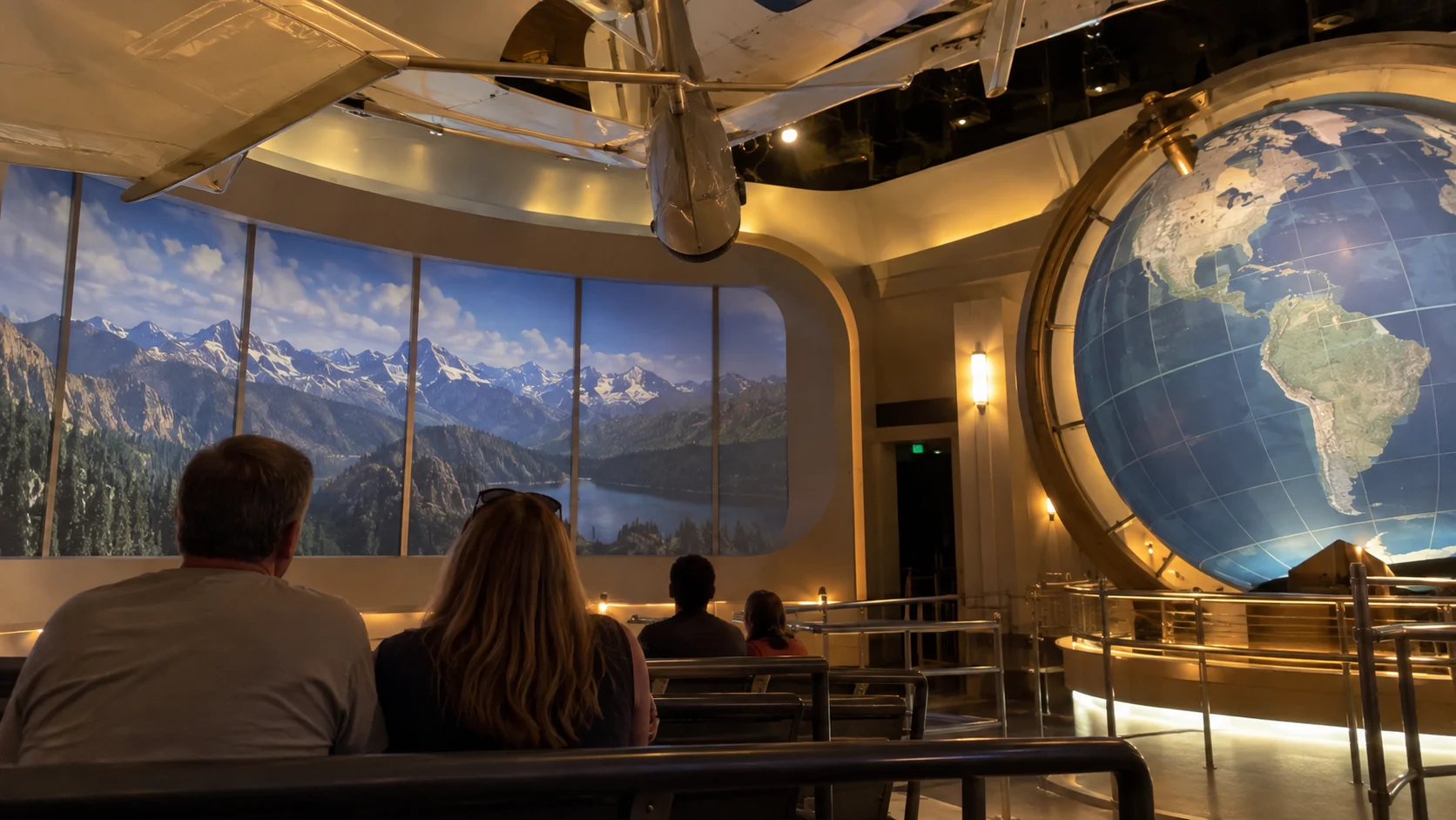 Aviation-themed setting for Soarin at EPCOT