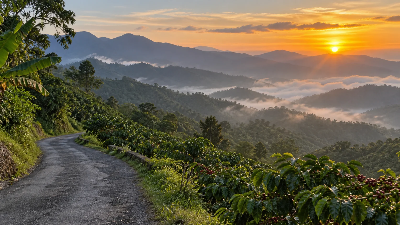 Misty green ridges in Jamaica’s Blue and John Crow Mountains.
