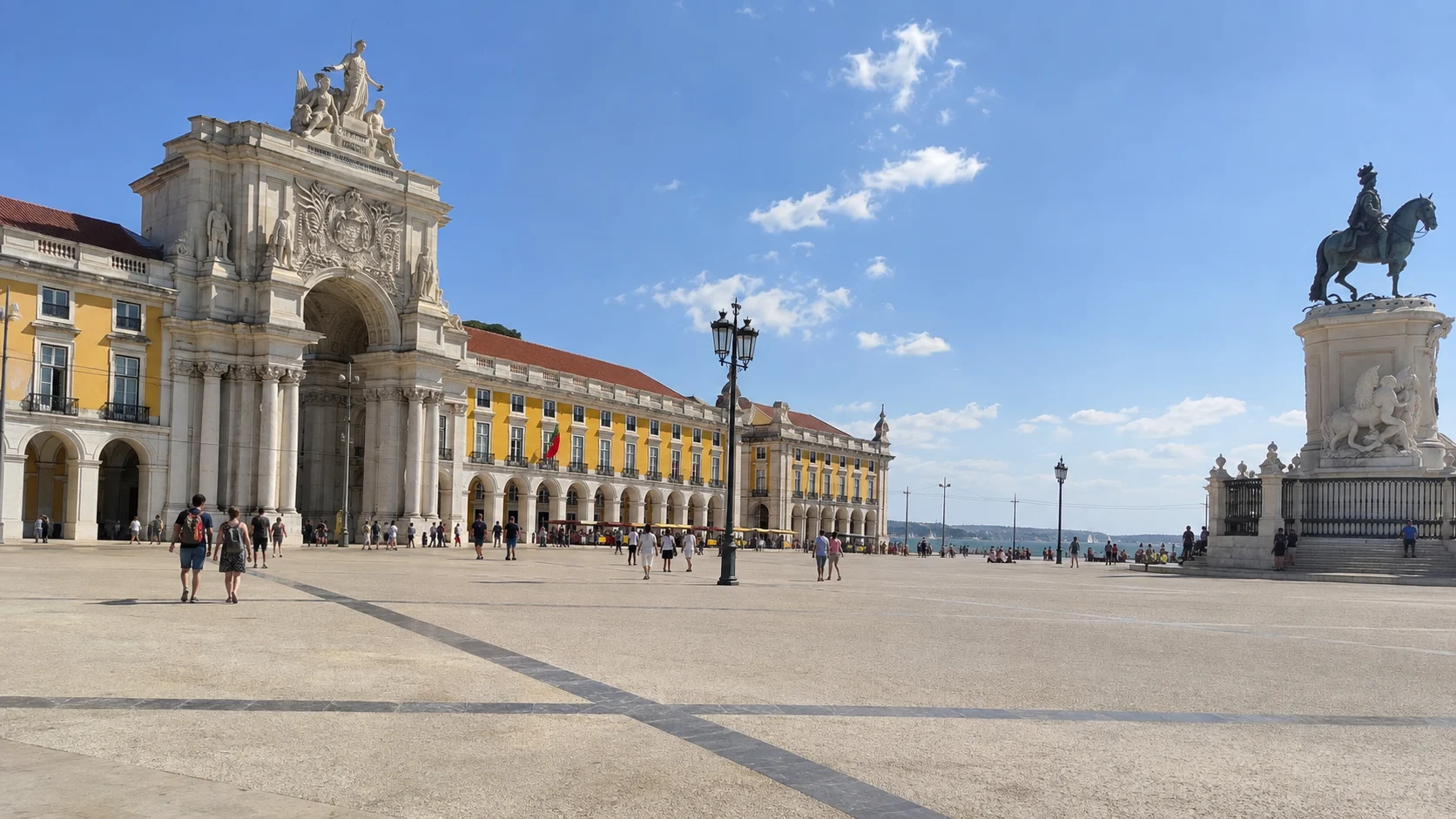 Praça do Comércio and Baixa in central Lisbon