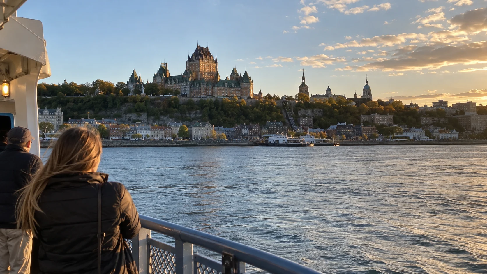 Château Frontenac and Old Québec seen across the St. Lawrence River