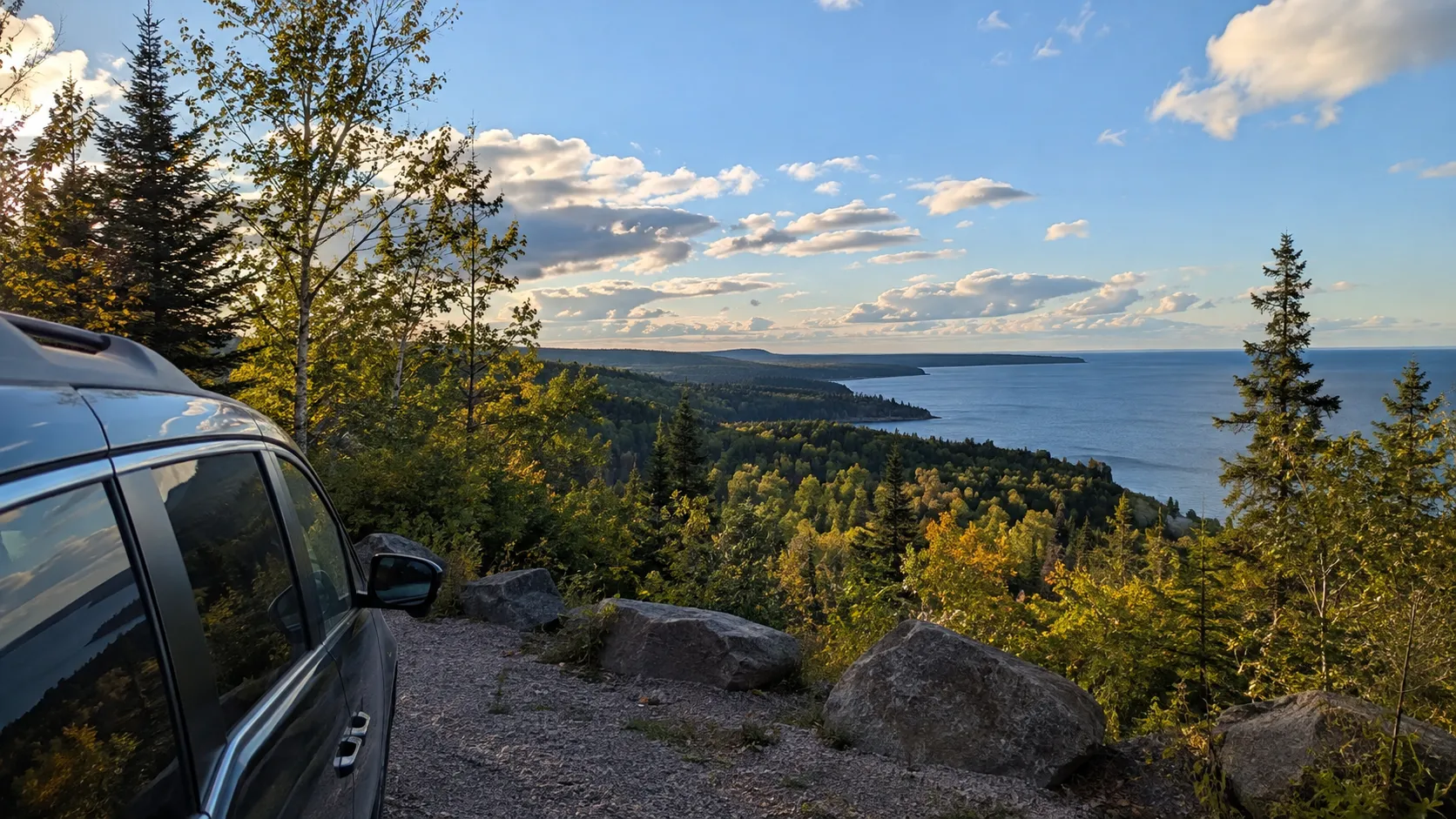 Roadside Lake Superior overlook between Bayfield and Marquette.