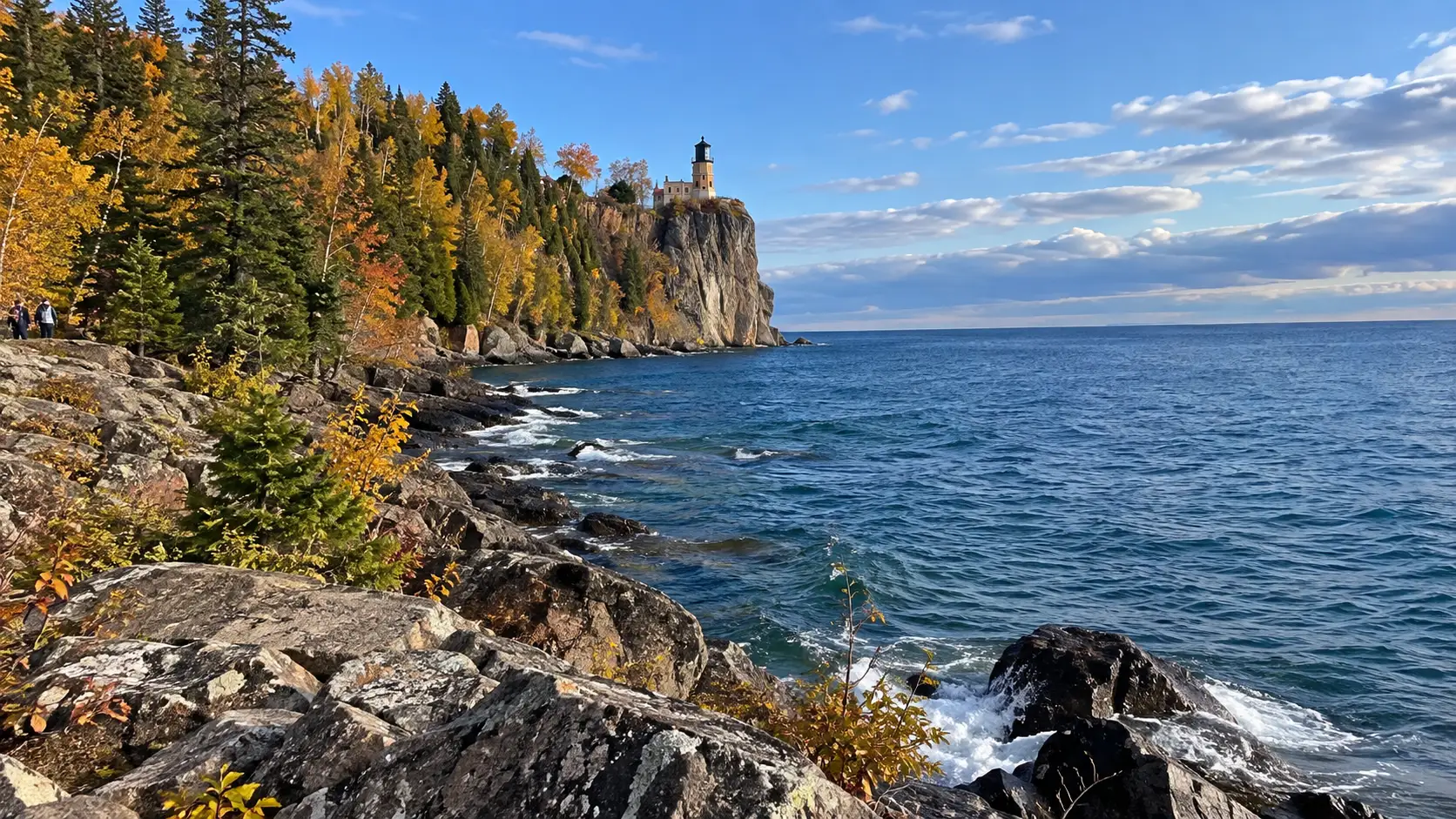 Split Rock Lighthouse above Lake Superior on Minnesota's North Shore