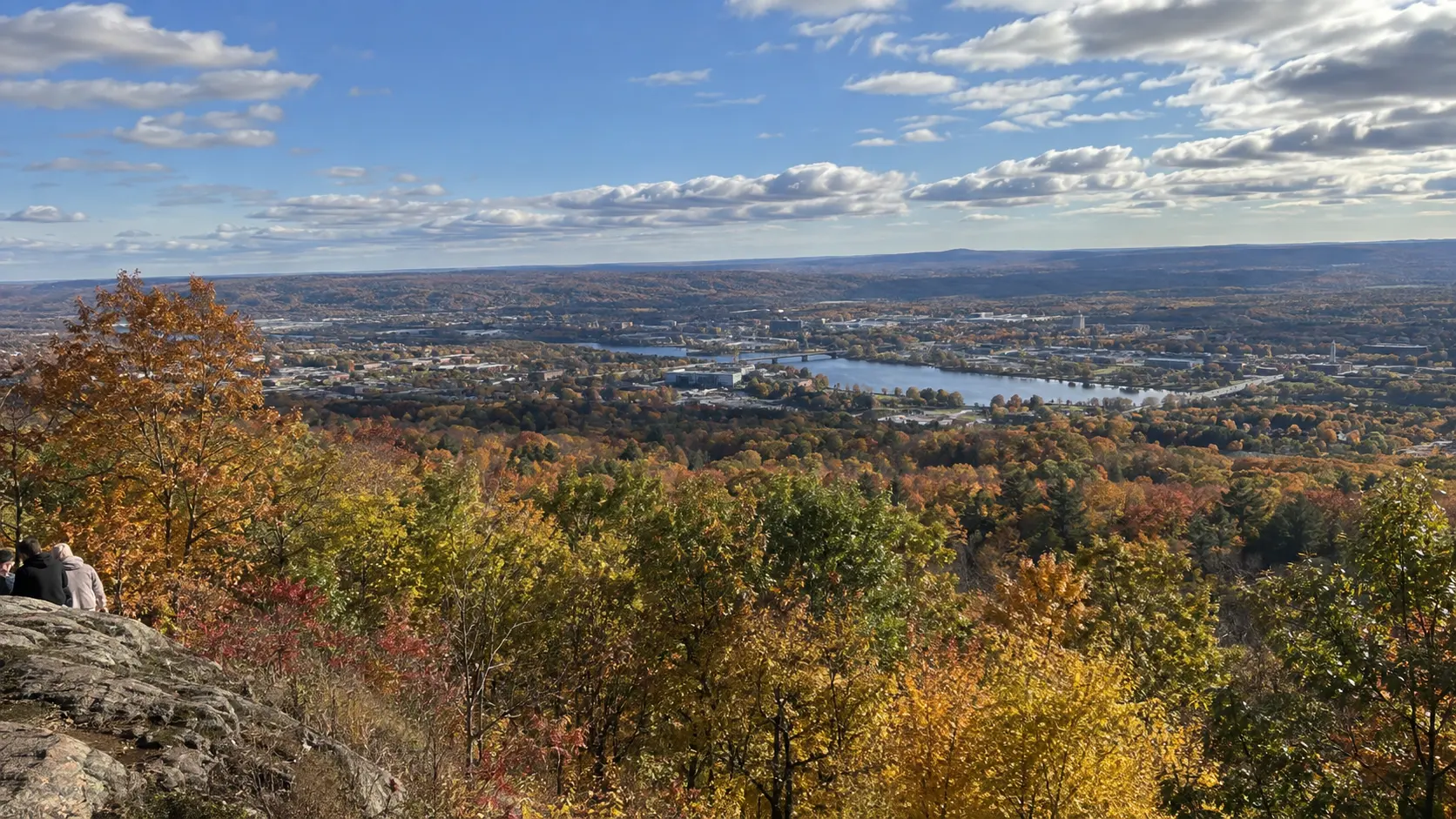 Autumn view over Wausau from Rib Mountain.